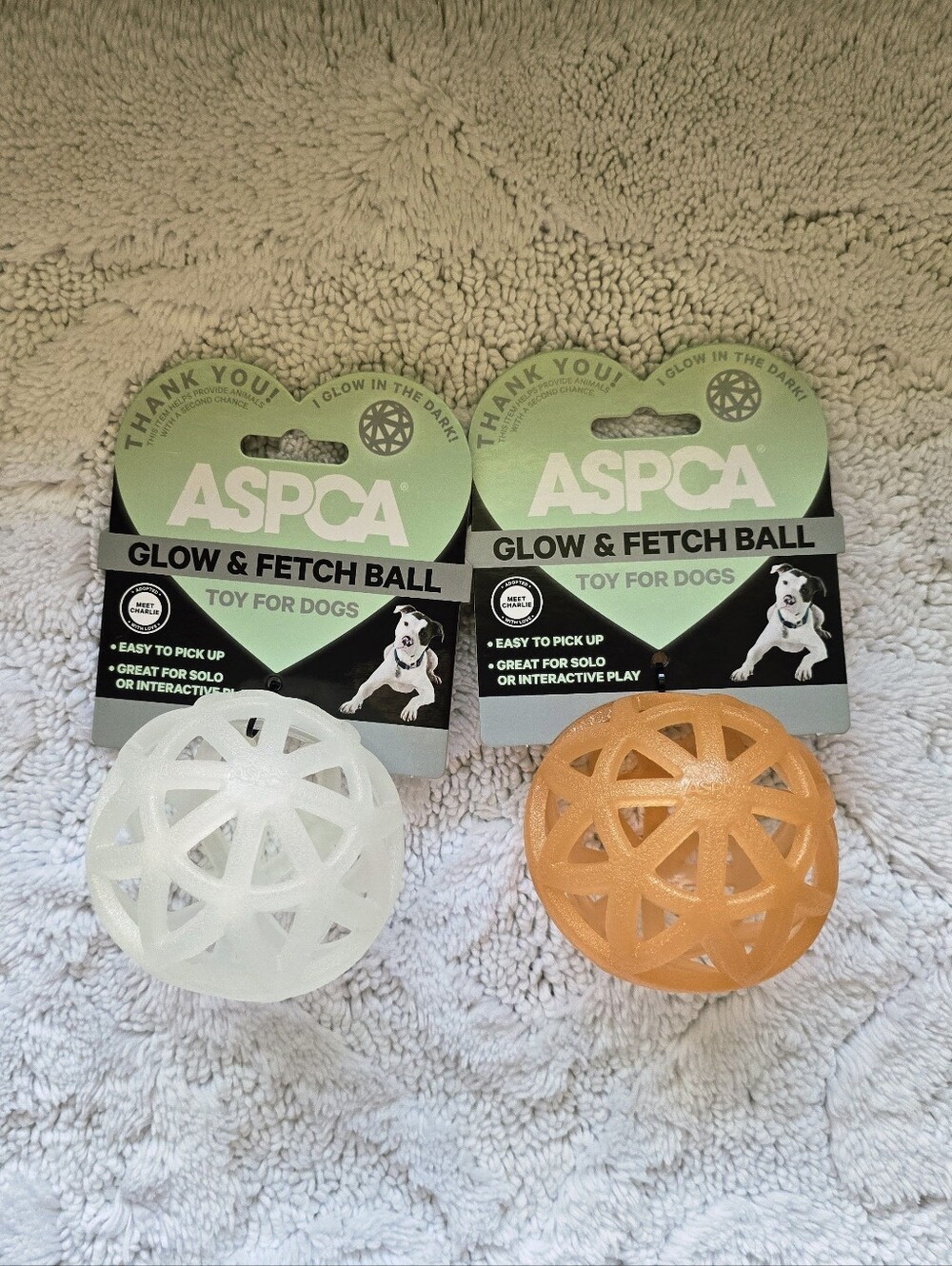 ASPCA Glow-in-The-Dark Caged Ball Dog Toy